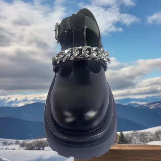 双11休闲 女鞋 气质 高跟时尚百搭女士黑色潮流加绒秋冬秋季