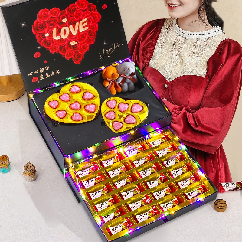 德芙心语巧克力礼盒生日礼物2024年新款送女友实用花束巧克力礼盒