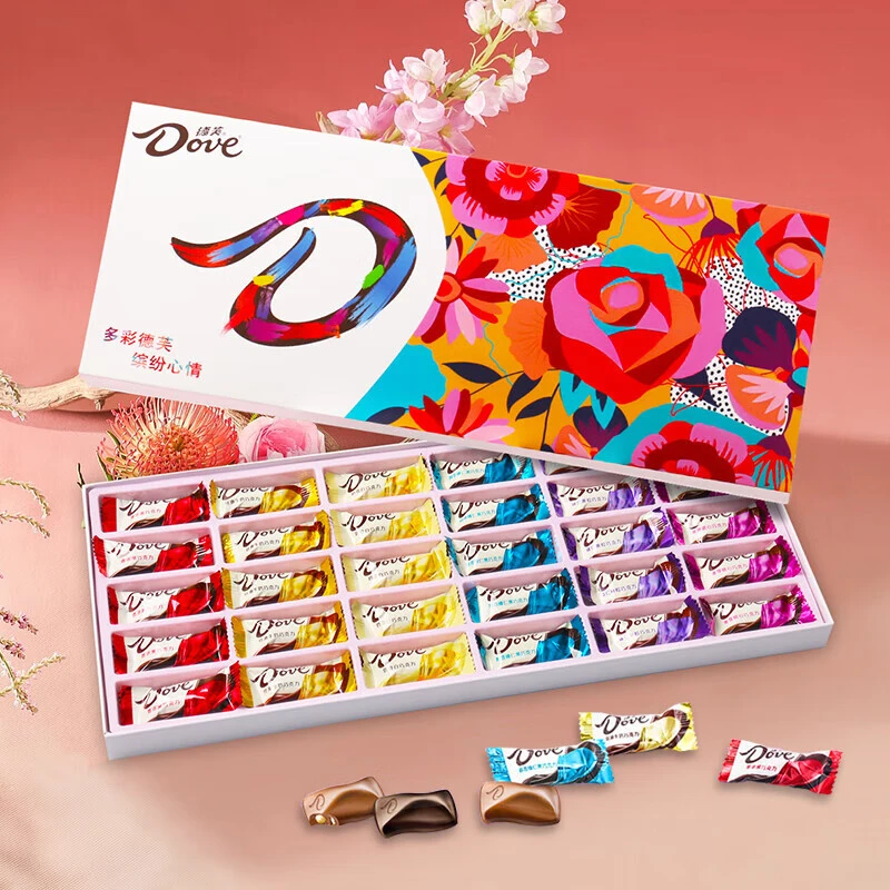 Dove/德芙缤纷巧克力礼盒装浪漫生日礼物送女友老婆丝滑奶香