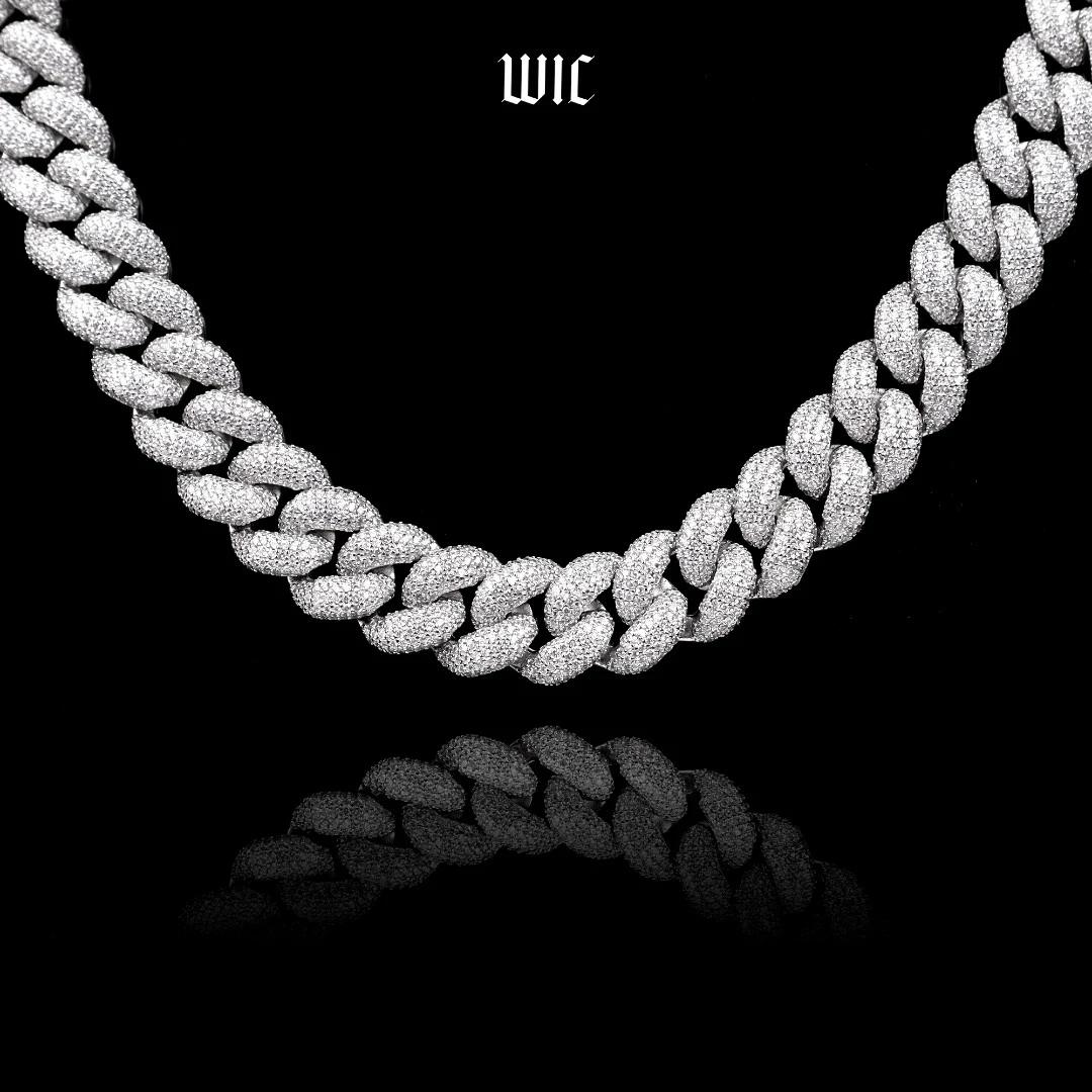 WIC 主理人泡泡锆限定满锆5000+颗古巴链项链
