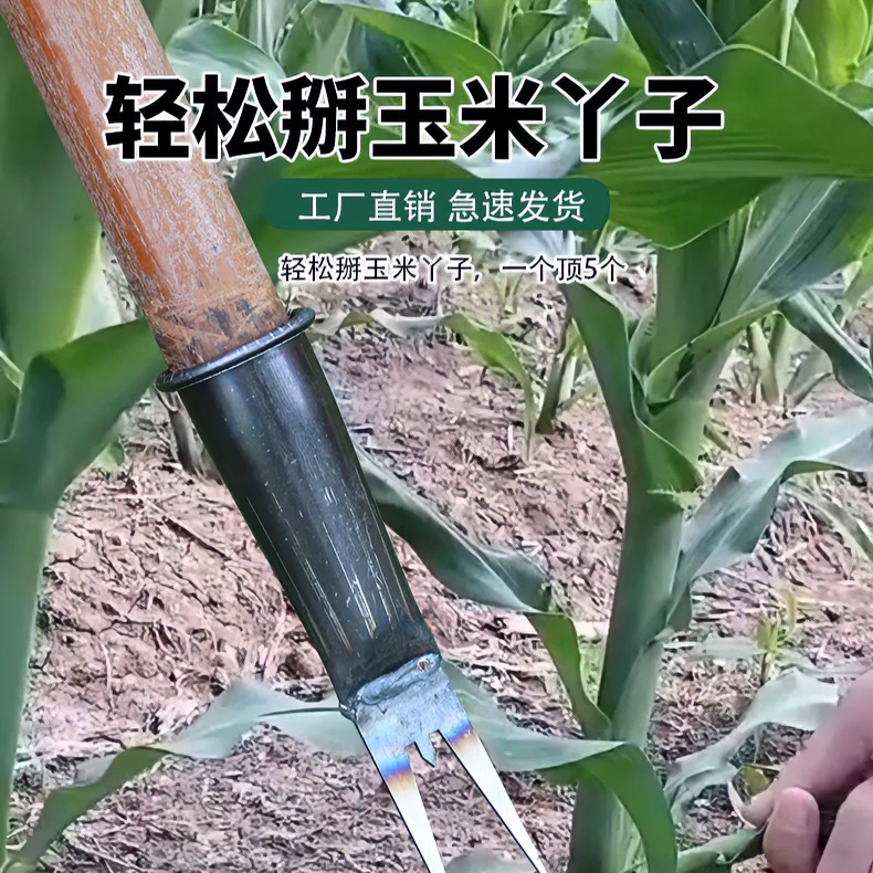 园艺新款掰玉米神器农用省力不弯腰打叉玉米去芽除苗掐秧园艺用品