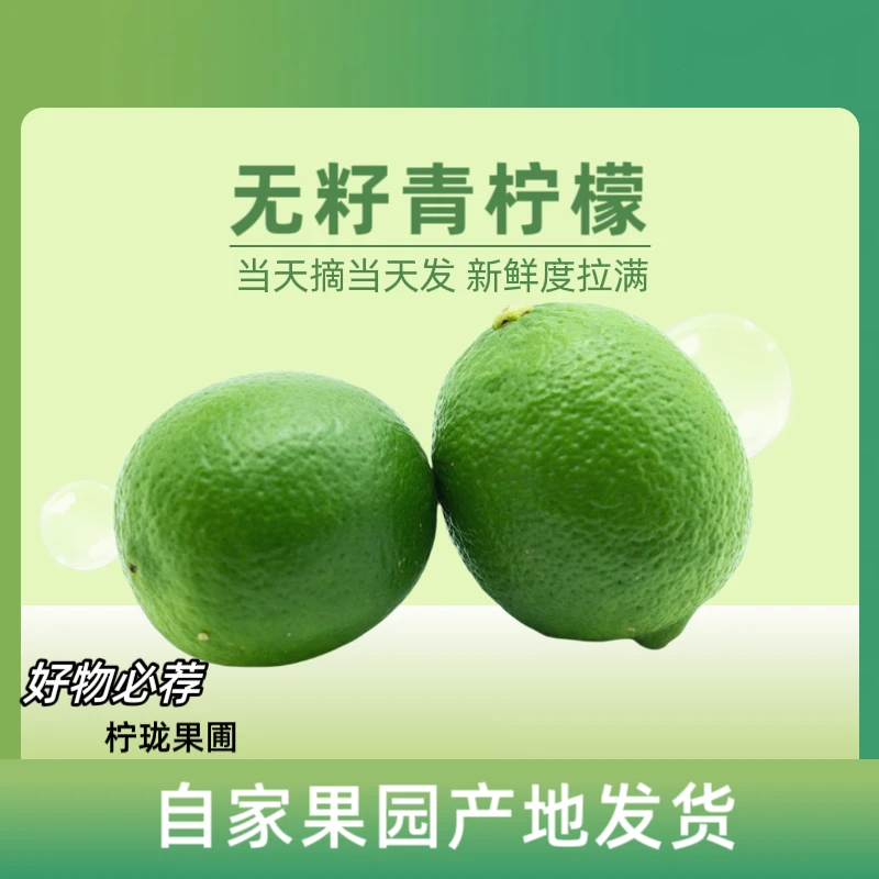 果园直发塔希提无籽青柠檬皮薄多汁小青柠爆汁柠檬鲜果泰国青柠檬