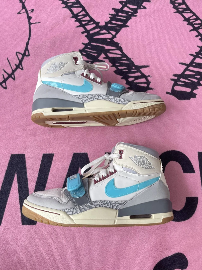 捡漏42码Nike AJ312 白灰蓝 二手 休闲鞋 有原盒 公价749