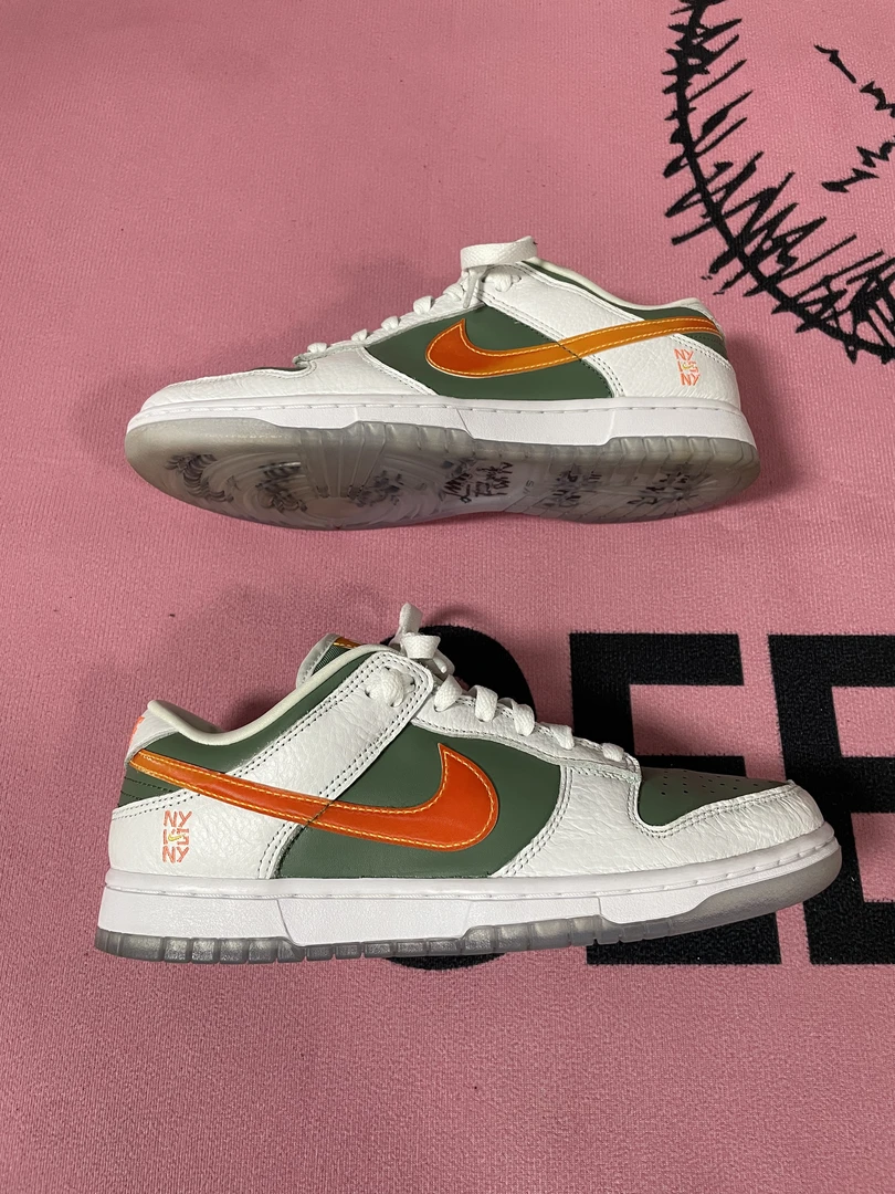 捡漏42码耐克 Dunk 白绿橙 二手 休闲鞋 无原盒 公价1159