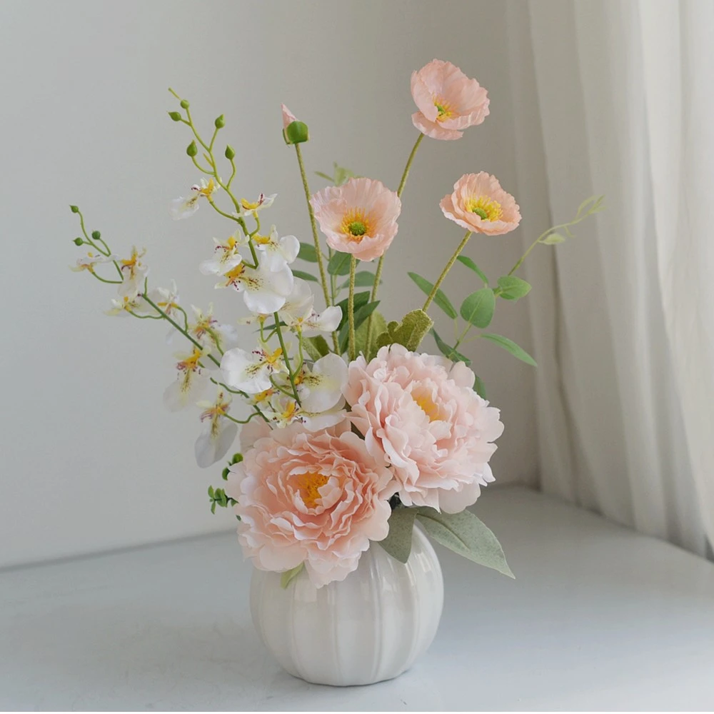 《蕙质兰心》插花艺假花仿真花客厅摆设餐桌装饰绢花蝴蝶室