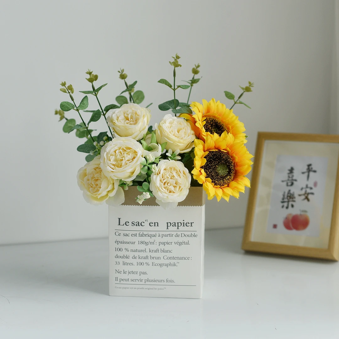 【百花记】向日葵假花仿真花摆设客厅餐桌面花艺家居装饰摆件卧室