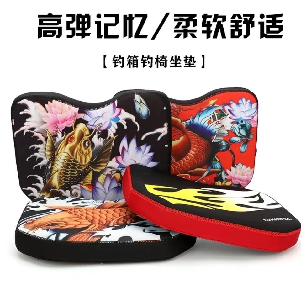 加厚钓鱼坐垫钓箱坐通用大号硅胶防水透气吸盘高弹记忆棉舒适耐用