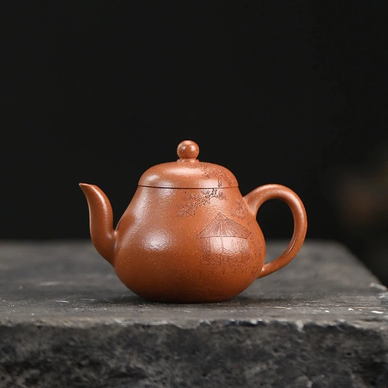 紫砂壶 宜兴工堂手工茶壶原矿降坡泥梨形壶茶具 功夫茶具套装礼品