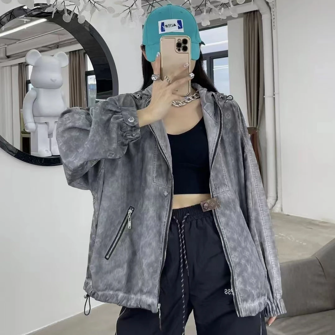 全新未使用 LouisVuitton/路易威登 满印连帽长袖/34