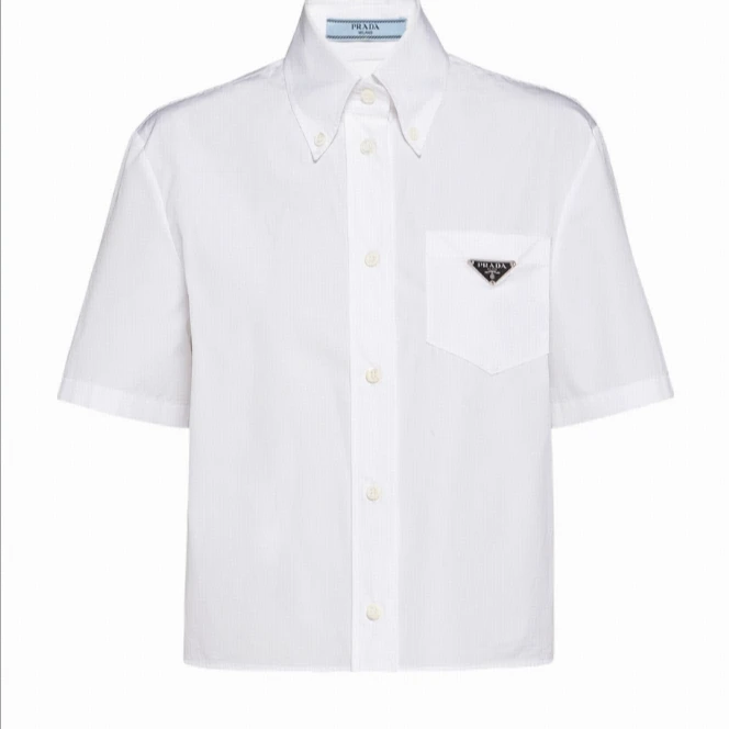 全新未使用 Prada/普拉达 徽标细节衬衫/40