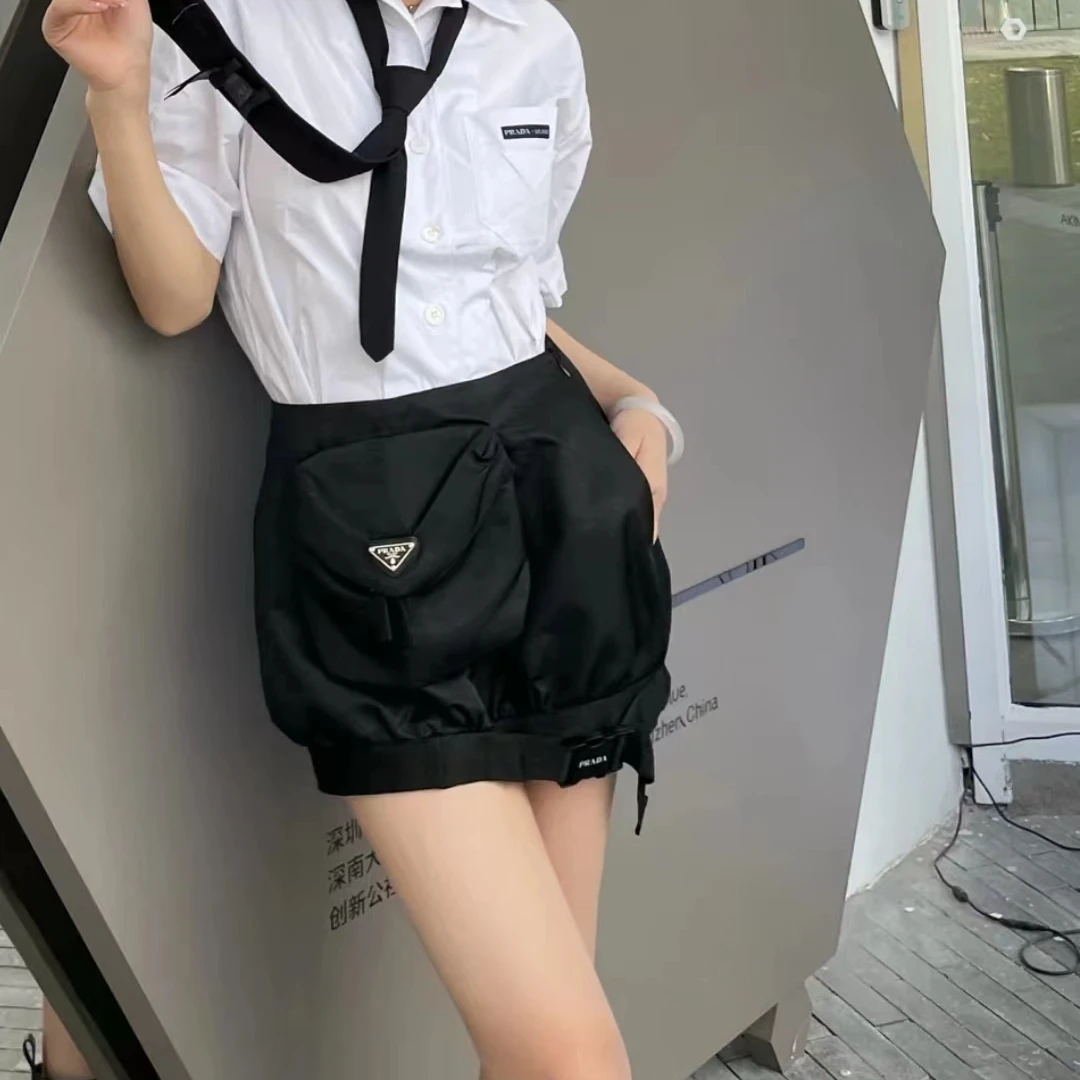 未使用 Prada/普拉达 黑色半身裙/38