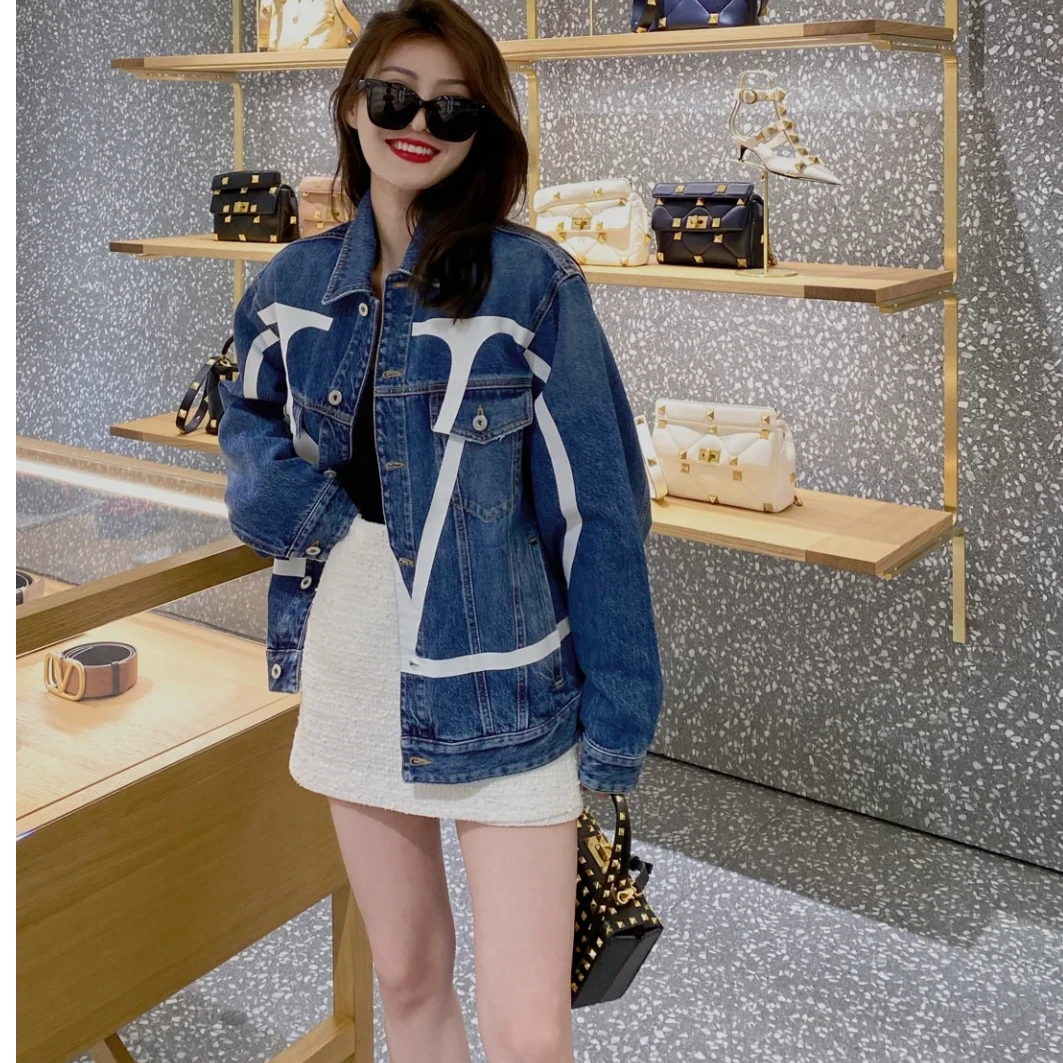 全新未使用 Valentino/华伦天奴 连帽长袖牛仔外套/38