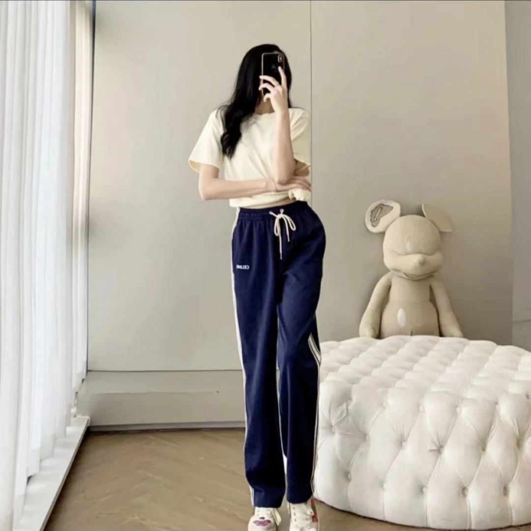 全新未使用 Celine/思琳 双色细节运动休闲双面针织长裤/S