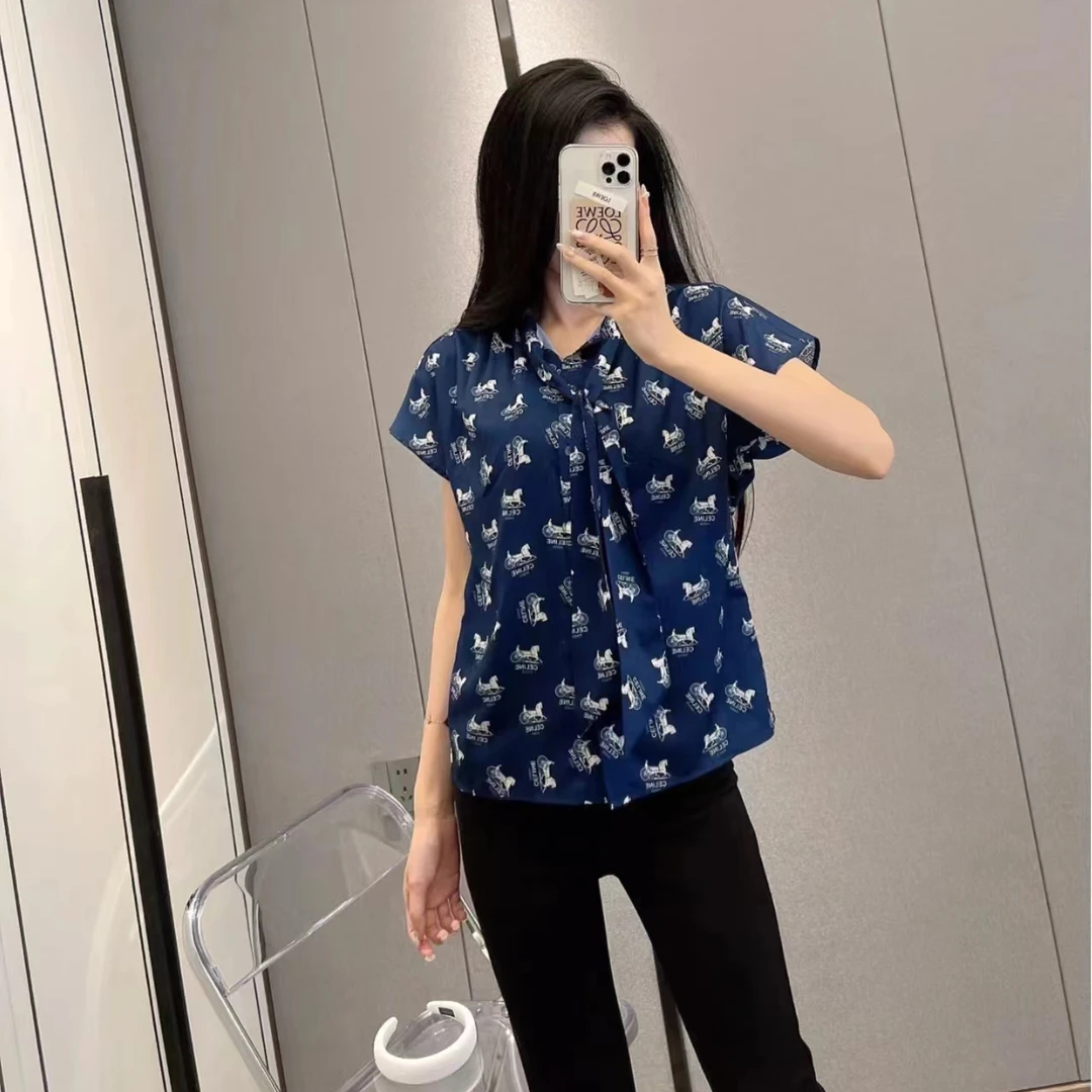 未使用 Celine/思琳 满印单排扣衬衫/公价9900/36码