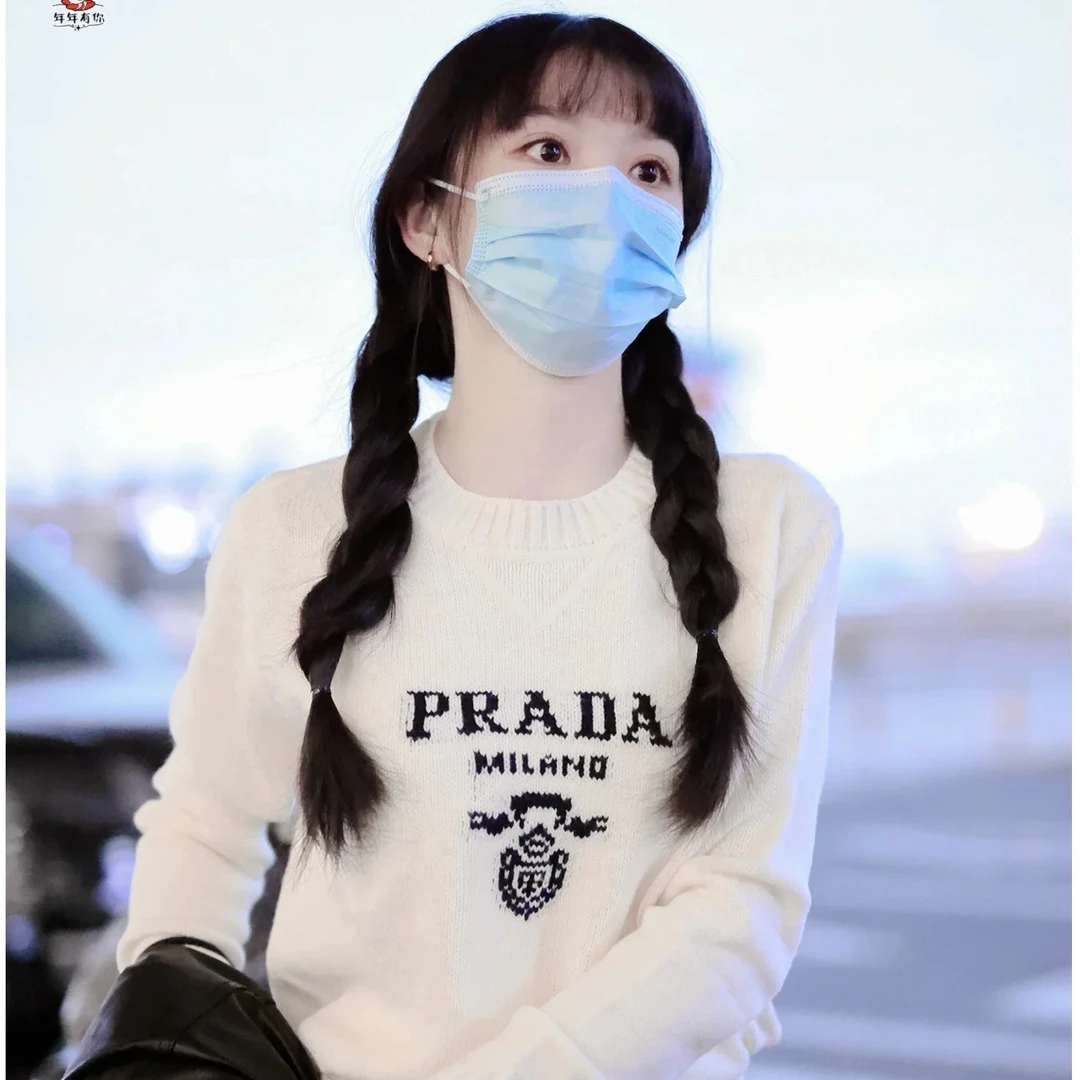 全新未使用 Prada/普拉达 微标针织长袖/38