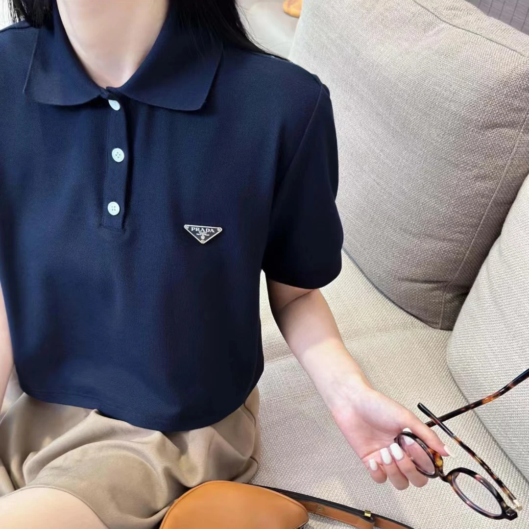 全新未使用 Prada/普拉达 三角标POLO短袖/M
