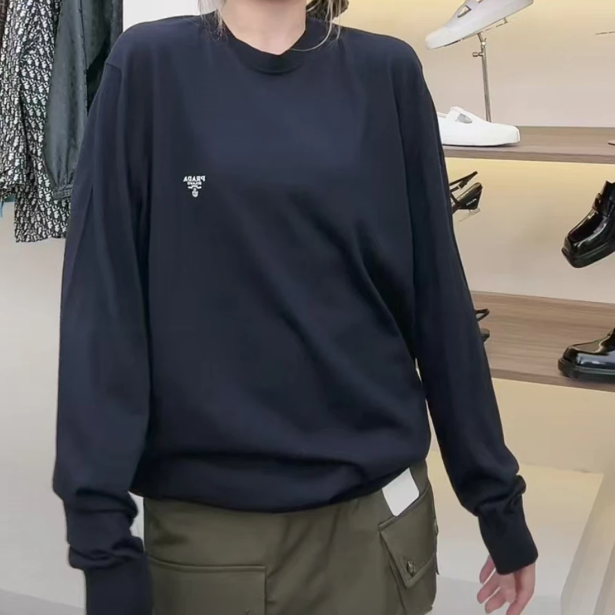 全新未使用 Prada/普拉达  圆领logo针织长袖/50