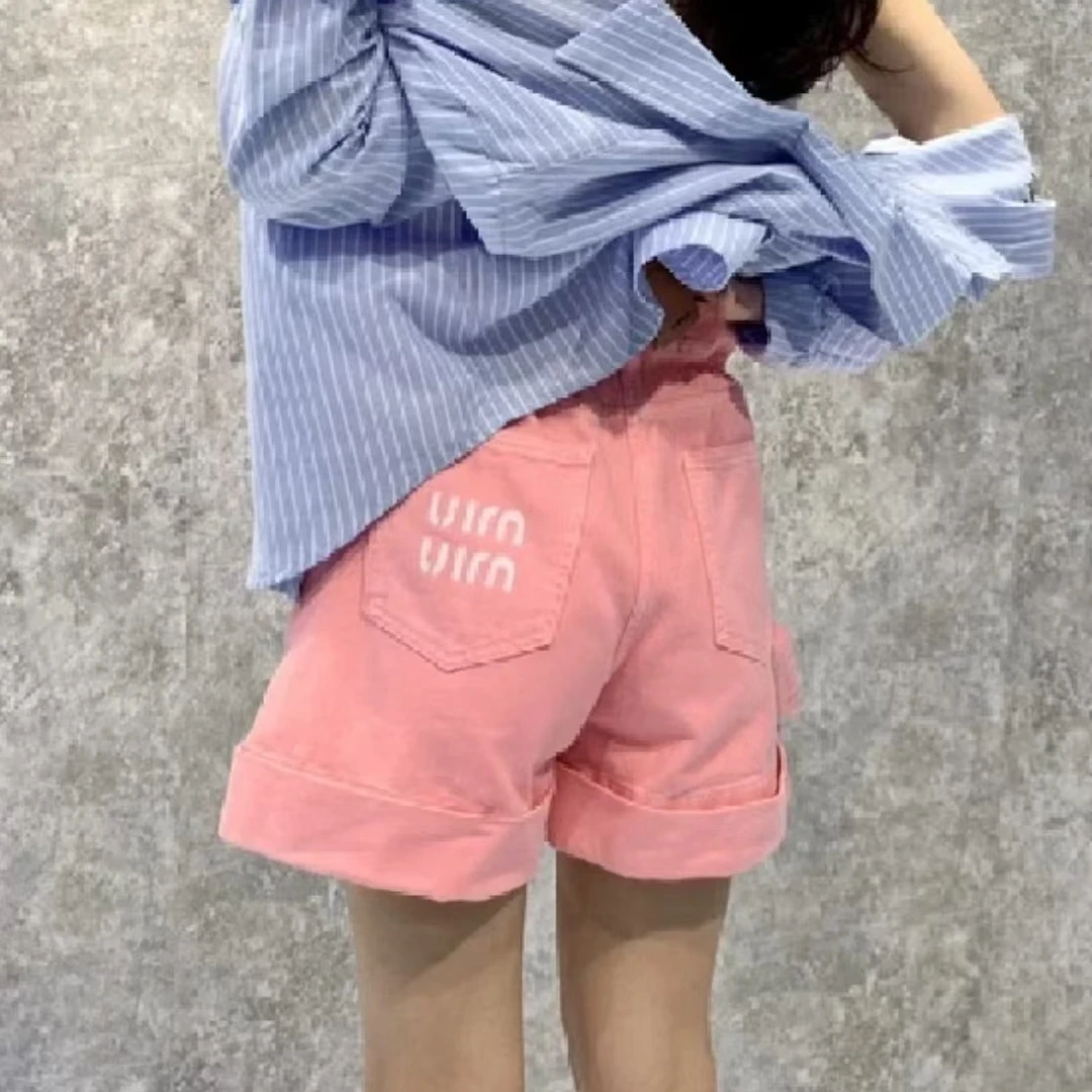 全新未使用 MIU MIU/缪缪 印花直筒休闲短裤/36/40