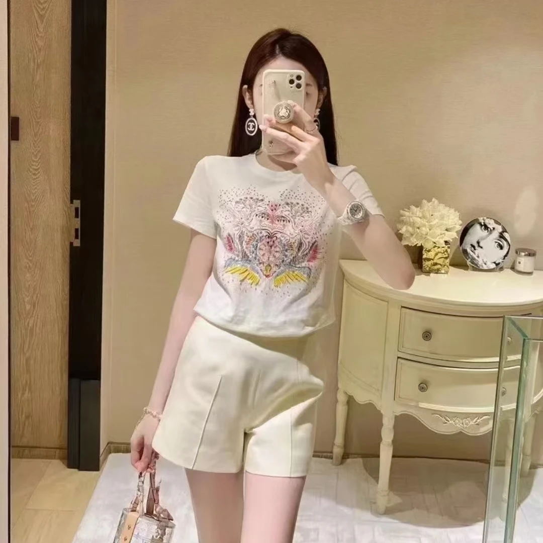 全新未使用 DIOR/迪奥 刺绣 图案短袖T恤/XS/S/公价15000