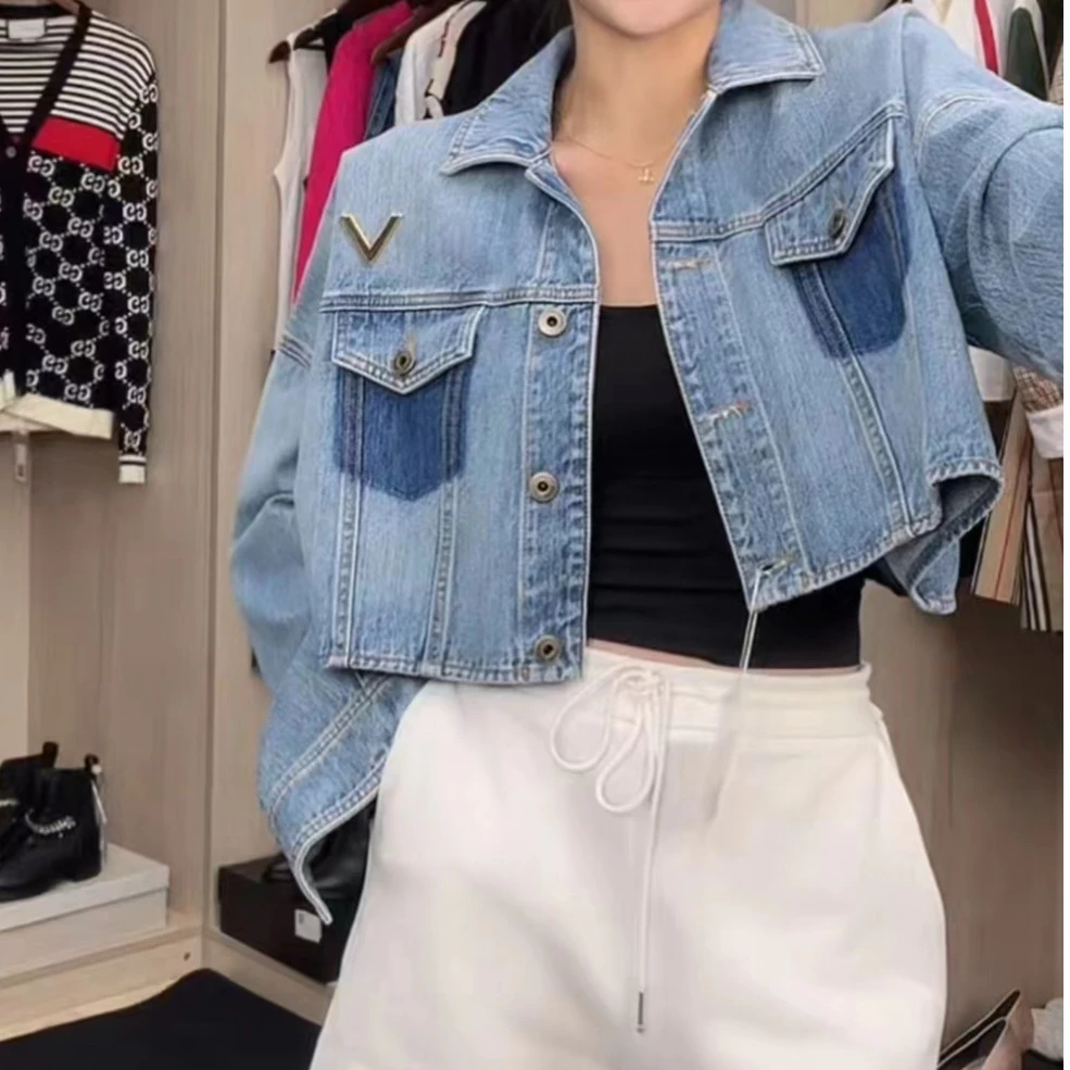 未使用 Valentino/华伦天奴 短款牛仔外套/40码