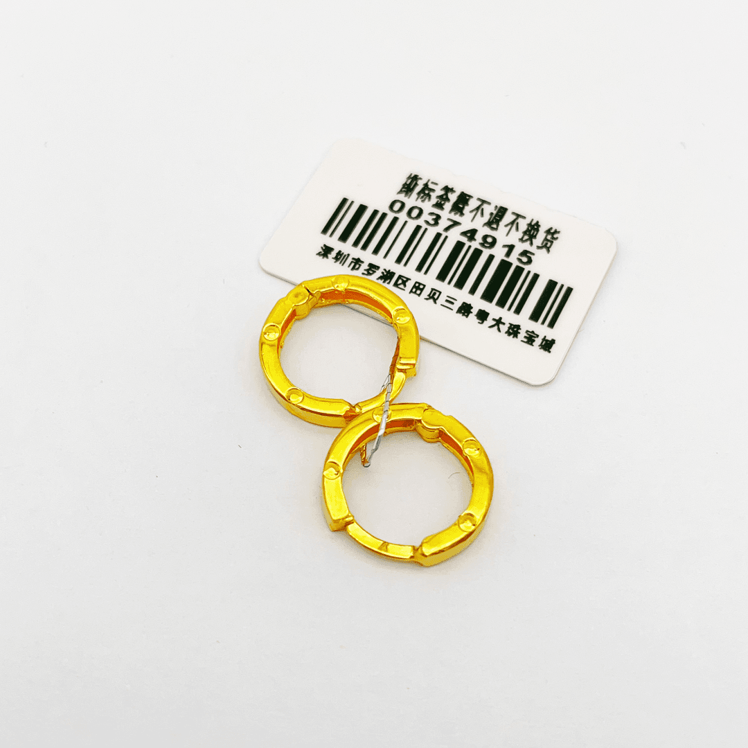 【木韵轩】足金999 黄金5G 耳扣 1.94
