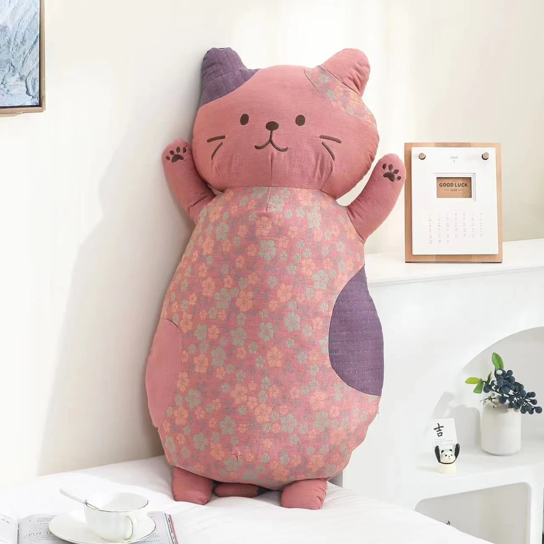 【粉色招财猫抱枕】抱枕靠垫