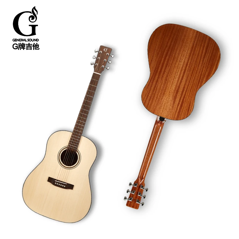 G牌哑光原木色吉他1X系列41寸J桶型全单J10通用