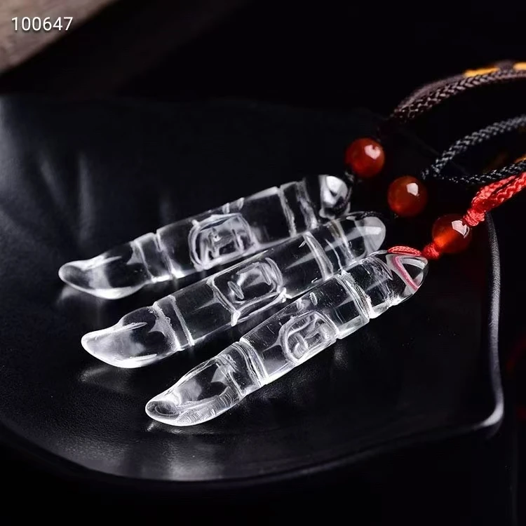 白水晶文昌笔项链【学业】【脑力】时尚百搭