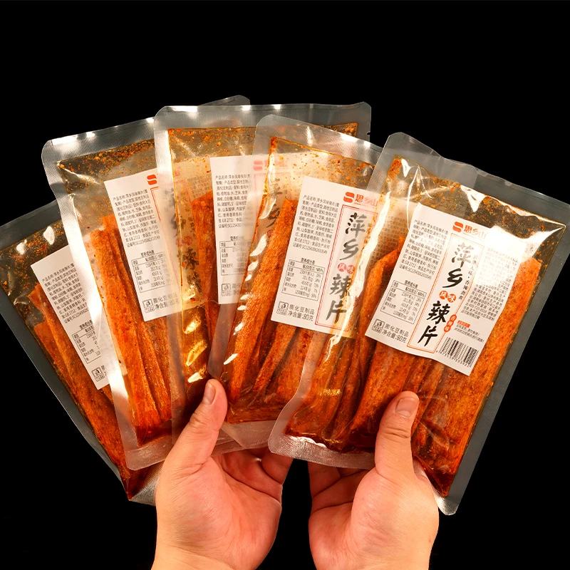 【思乡山】萍香辣片香辣豆皮湖南特产辣条休闲零食8090后怀旧食品