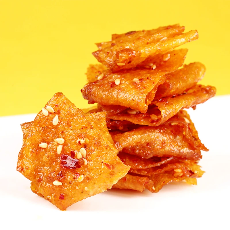 思乡山豆皮辣条香脆辣片麻辣零食怀旧休闲小吃80g/包豆制品辣条