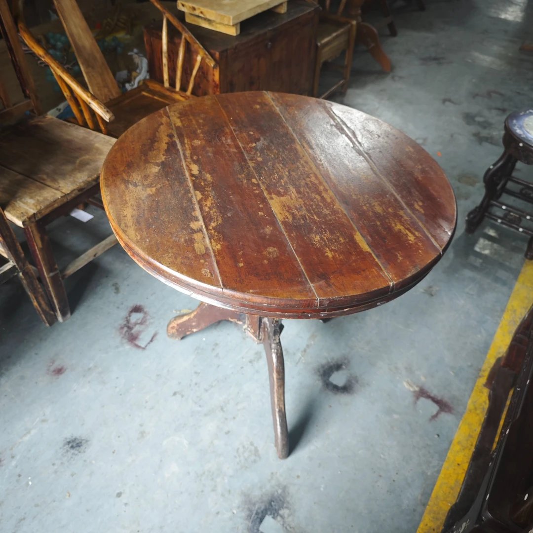 老式复古实木圆桌