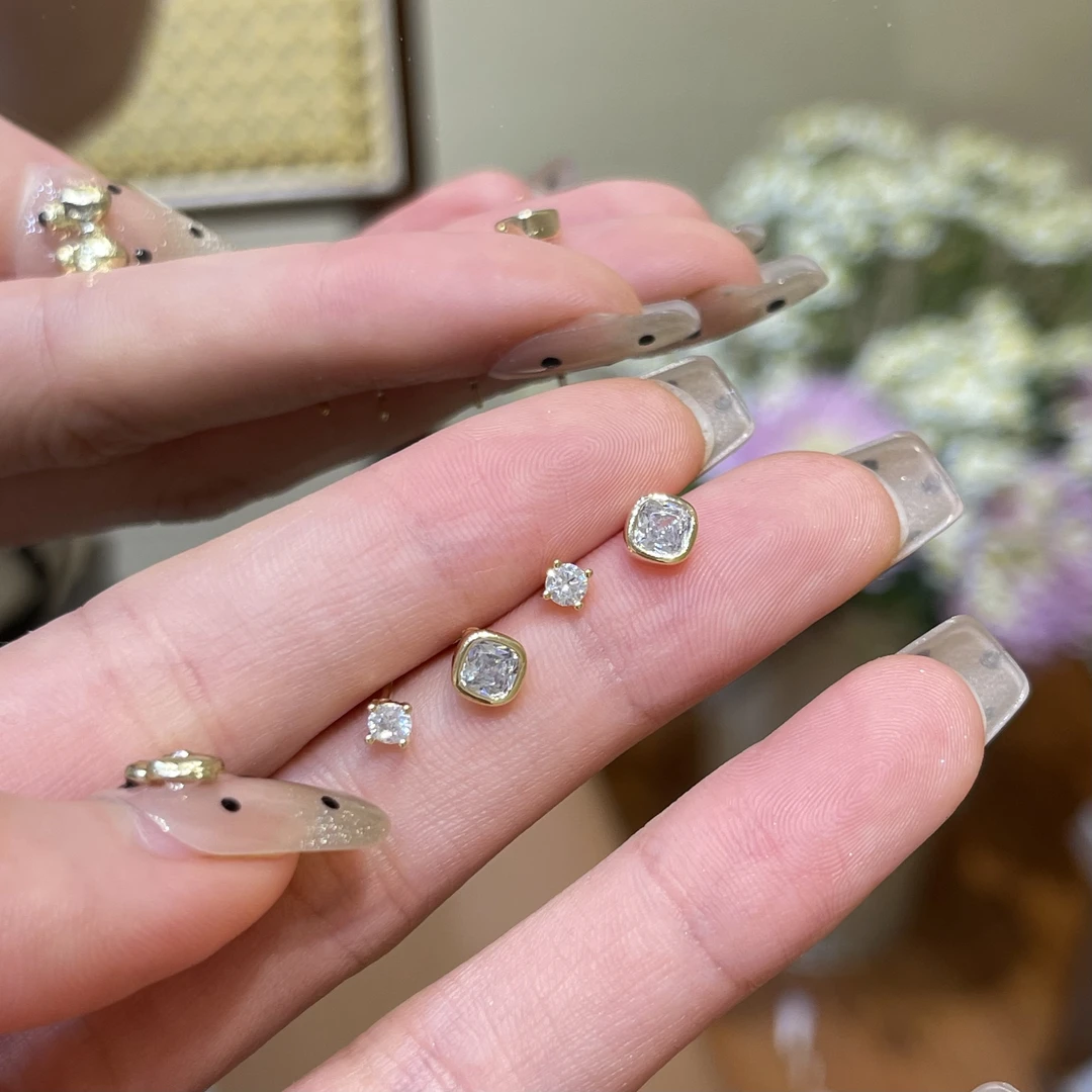 925银针耳饰 P184简约耳钉四件套百搭时尚