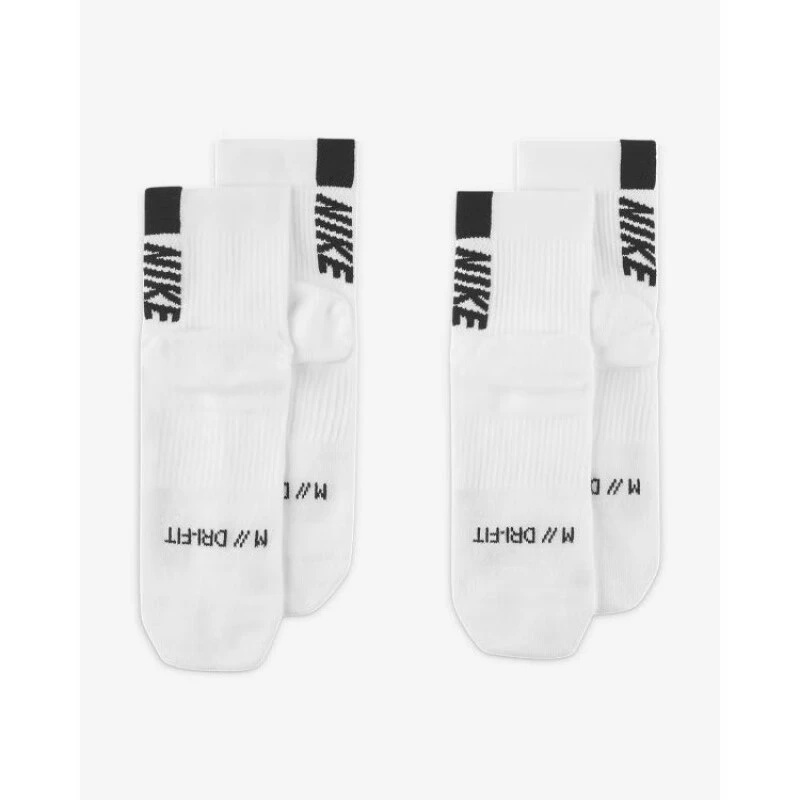 耐克/NIKE男女袜子U NK MLTPLIER ANKLE 2PR跑步SX7556-100