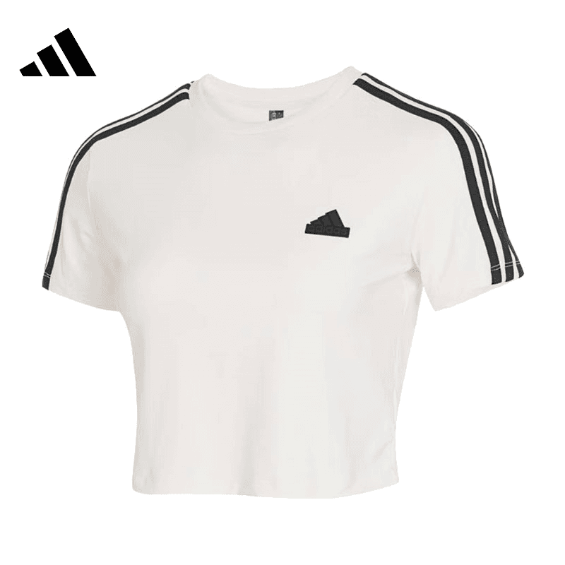 阿迪达斯/adidas女子白色运动健身休闲夏季短袖体育T恤JV9932