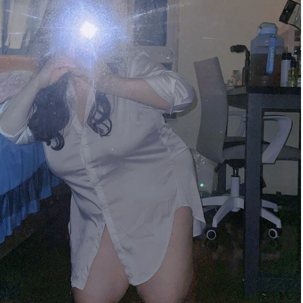男友风性感白衬衫宽松上衣纯欲诱惑