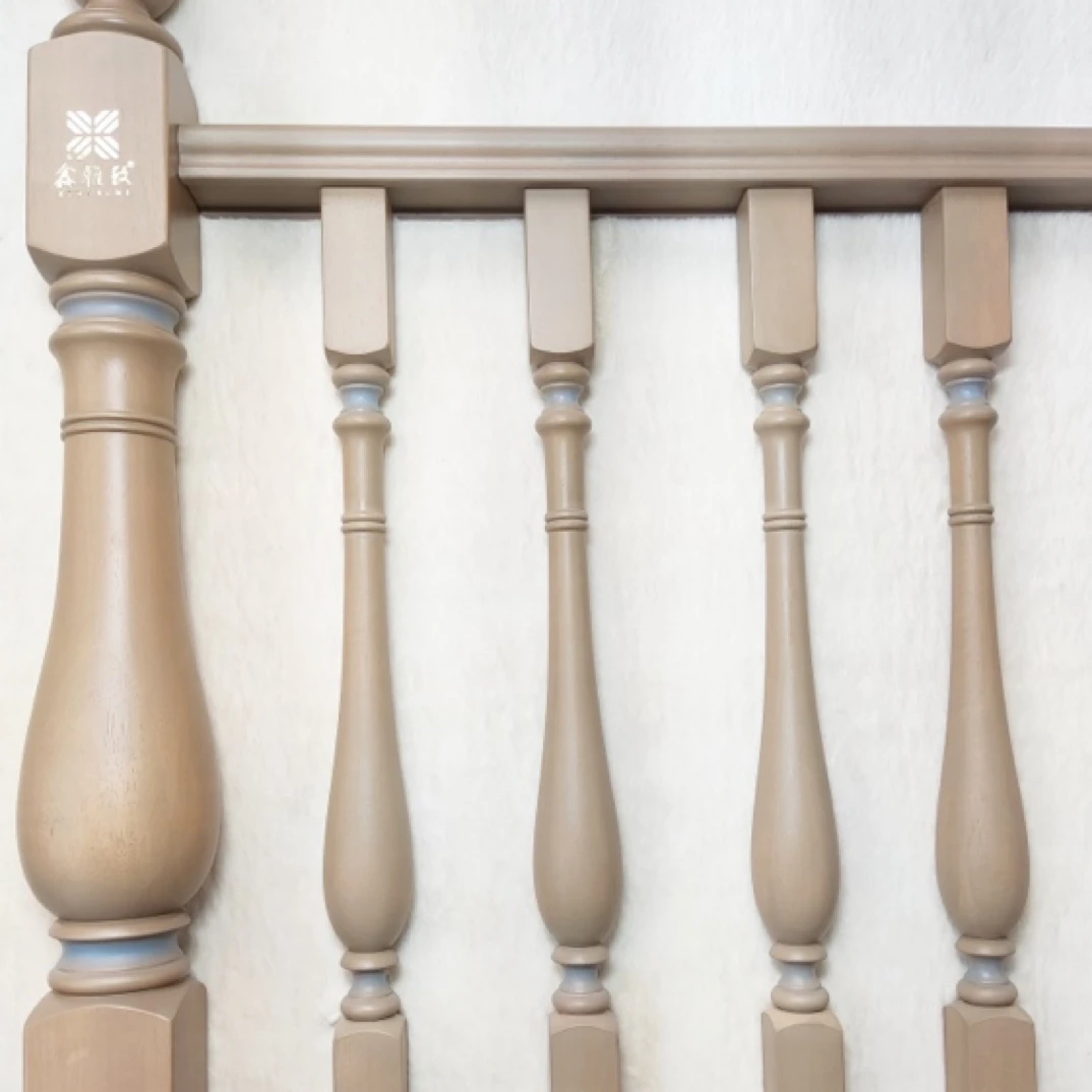 橡胶木微开放楼梯立柱扶手加大柱