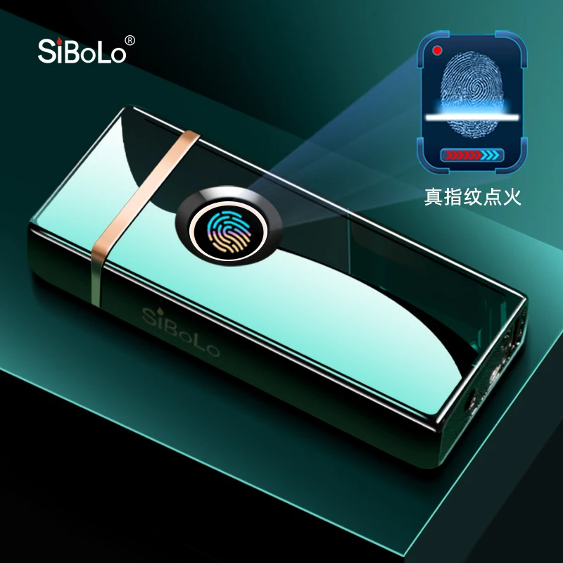 生日礼物真指纹打火机气电两用送老公男友的实用创意礼品新款