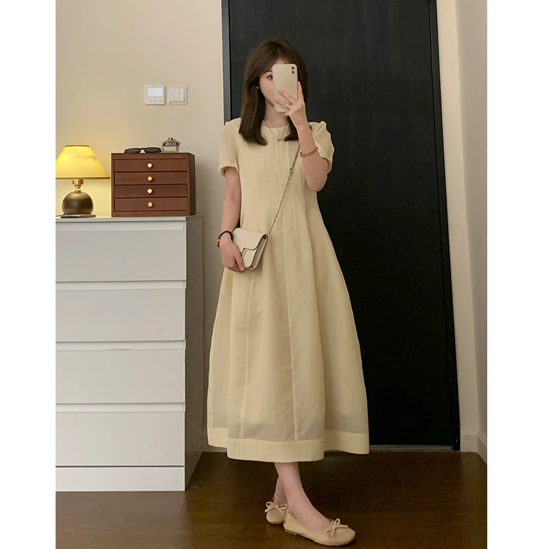 FUGUI RICH【樱花树下】小个子粉色连衣裙中长款裙子夏 26242L1603