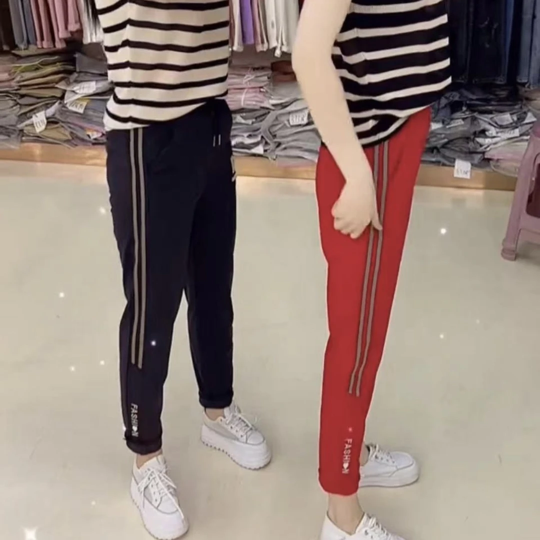 夏季薄款冰凉休闲裤时尚百搭显瘦网红洋气女士宽松长裤修身