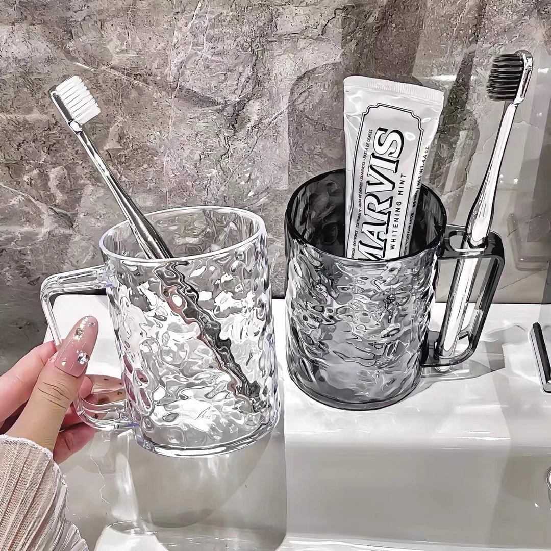 【首单专项】冰川纹刷牙杯漱口杯家用学生宿舍情侣牙刷杯透明洗漱杯