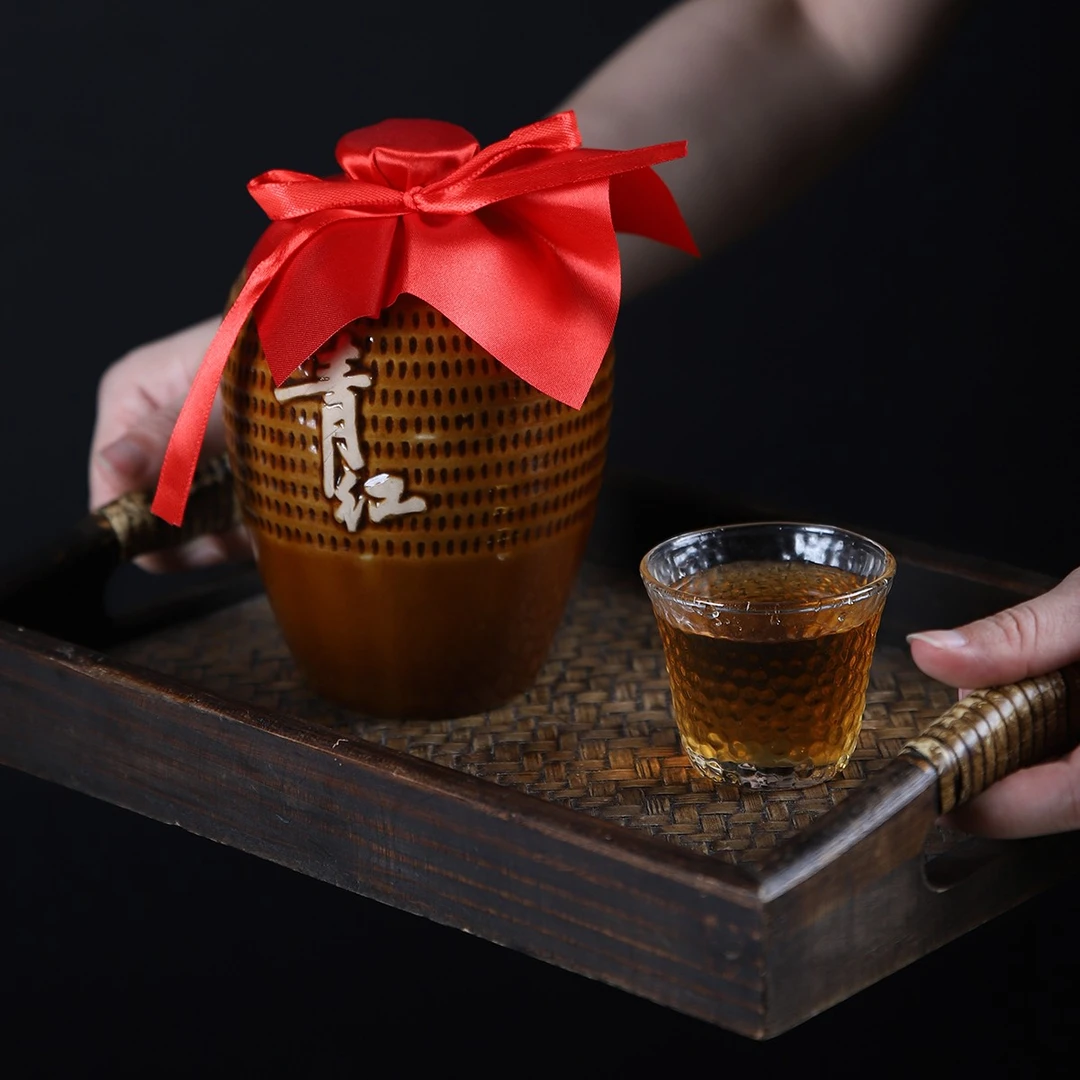 青红酒六年陈坛装原装原味历久弥香红曲糯米黄酒醇香珍藏酒厂自酿