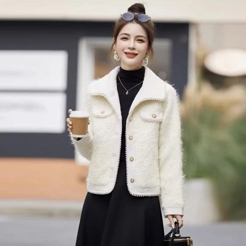 小香风外套女短款秋冬新款小个子时尚洋气女士棉服外套8878#