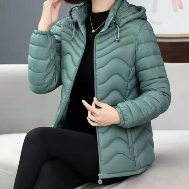 冬季新款洋气减龄气质百搭休闲连帽显瘦保暖棉服外套4002#