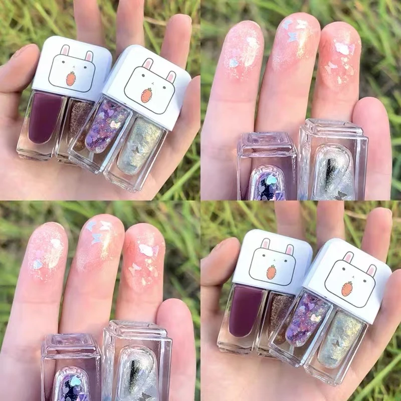 可撕拉水性指甲油学生可用套装8ML瓶装免烤可水洗春季花花美甲