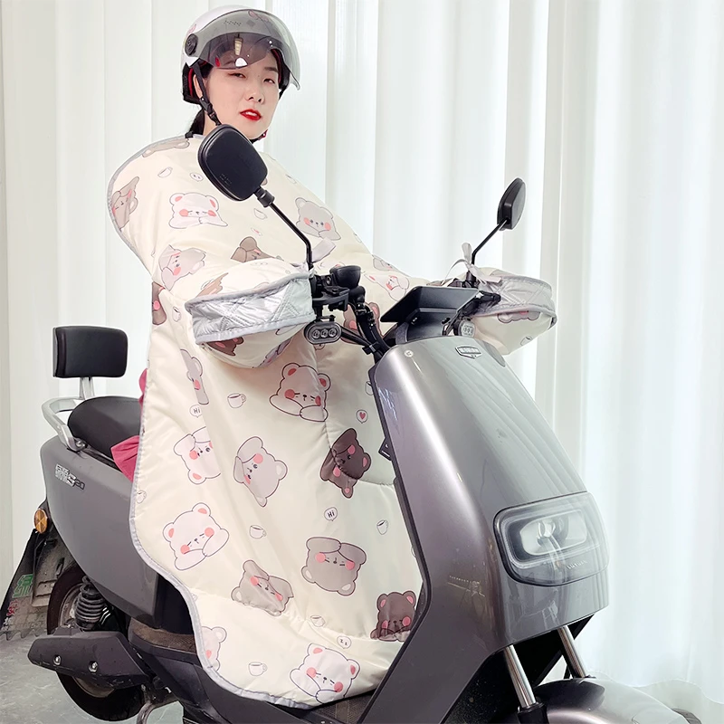 保暖搭子黄金绒电动车挡风被加厚摩托车防水冬季保暖防风罩电瓶车