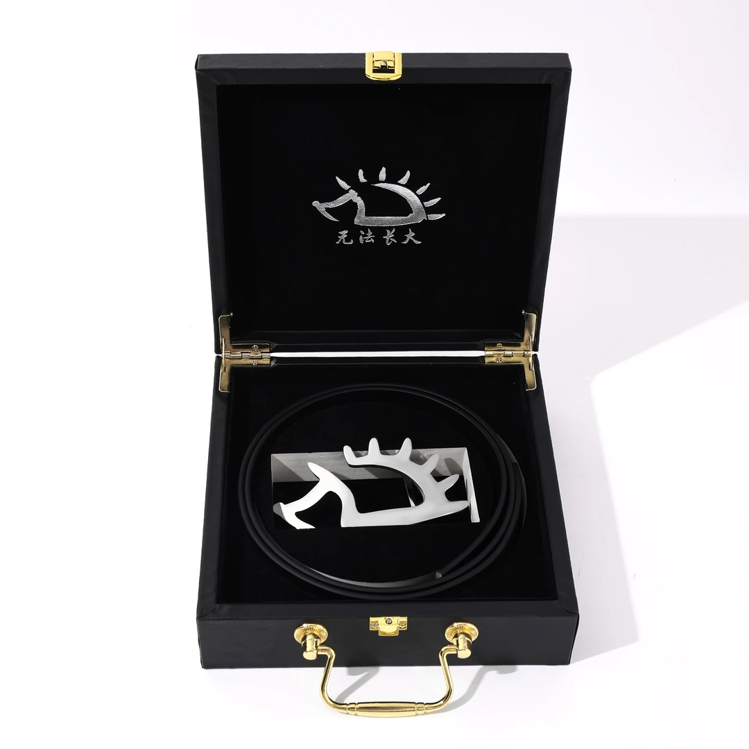 新款加厚工艺刺猬情侣高档收藏皮带简约时尚个性潮流情侣联名光面