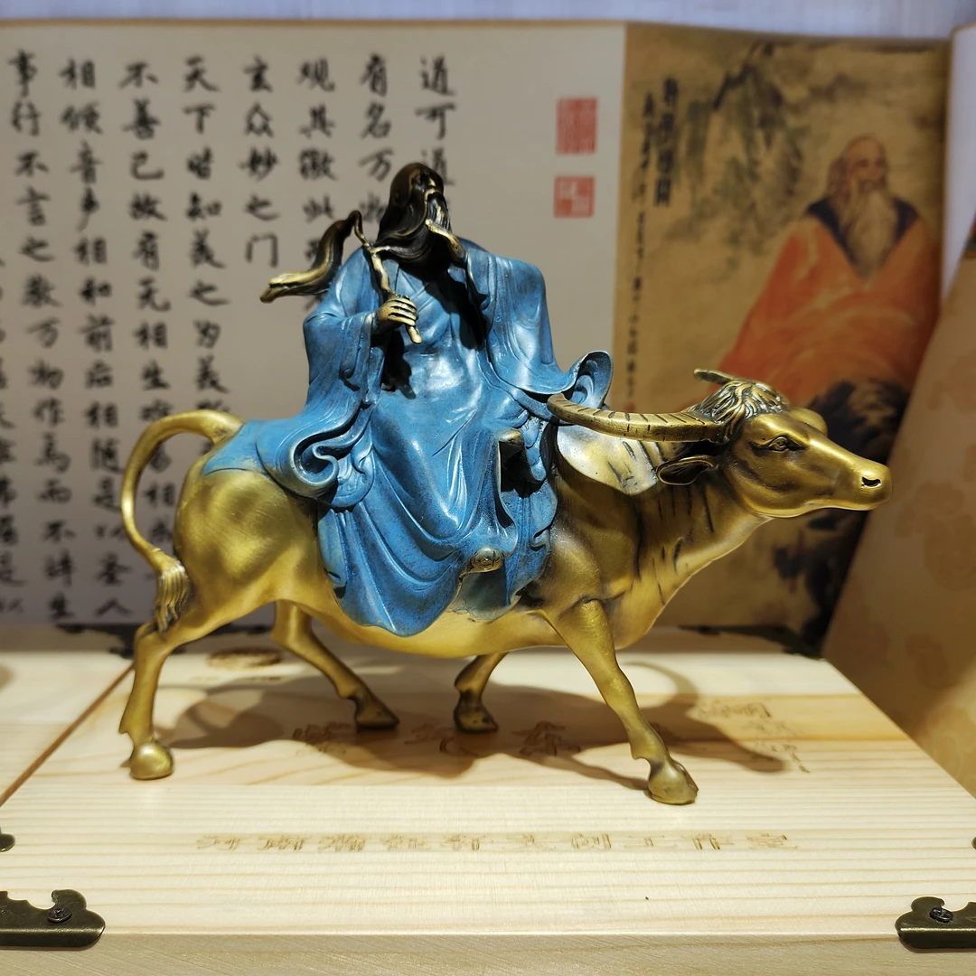 青铜老子骑牛中号文创手办