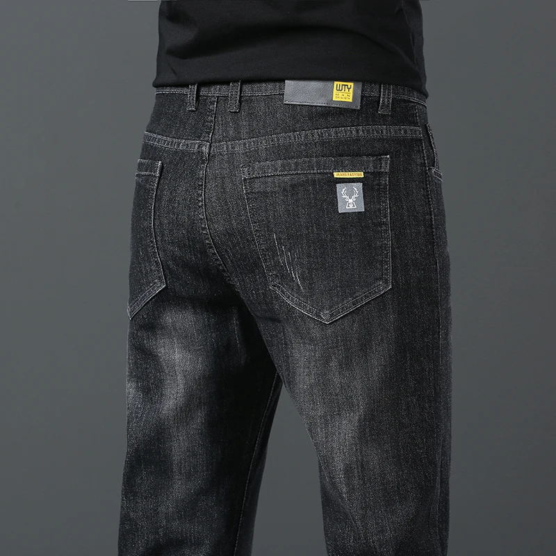 牛仔裤男直筒宽松2023年秋季新款商务弹力男士休闲裤潮牌长裤子男