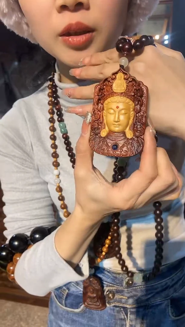 【闪购商品】檀香木吊坠印度小叶紫檀大牌的