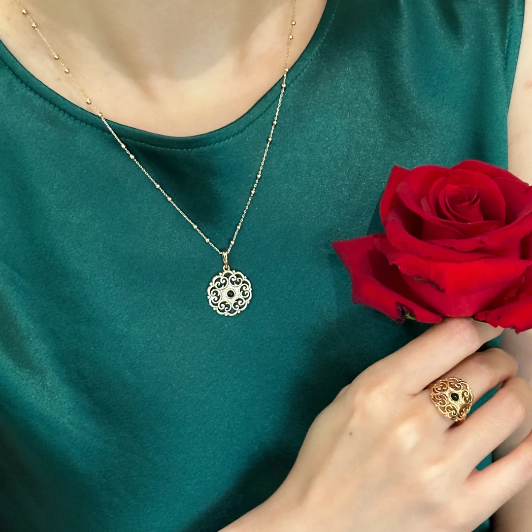 p&n 铜合金项链 项链款吊坠复古高级感配饰轻奢小众设计饰品